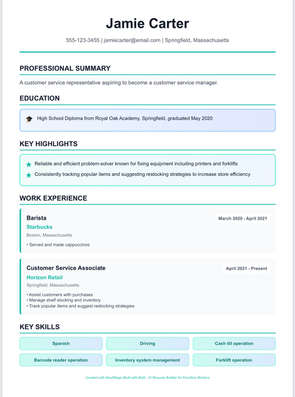 NextWage: AI Resume Builder for Frontline Workers – screenshot 8