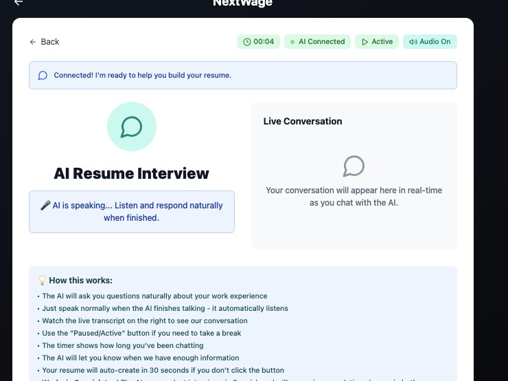 NextWage: AI Resume Builder for Frontline Workers – screenshot 6