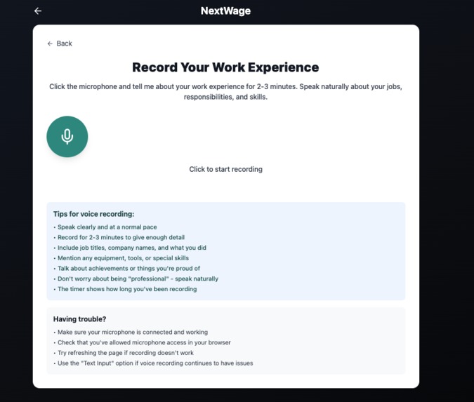 NextWage: AI Resume Builder for Frontline Workers – screenshot 9