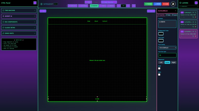 Sitegeist – screenshot 2