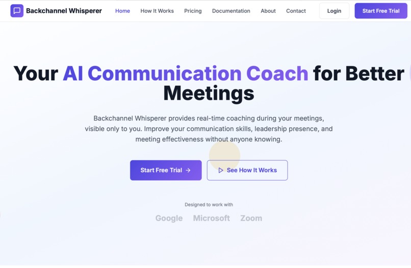 Backchannel Whisperer – screenshot 1