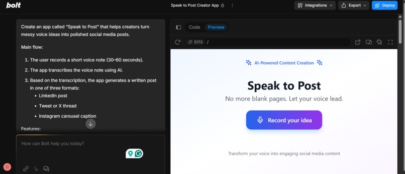 Speak to Post – screenshot 1