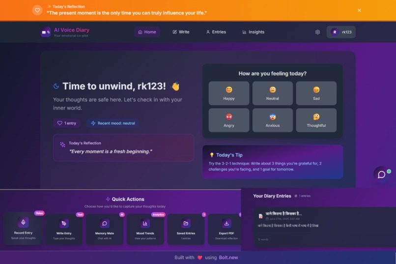 AI Voice Diary App – screenshot 4
