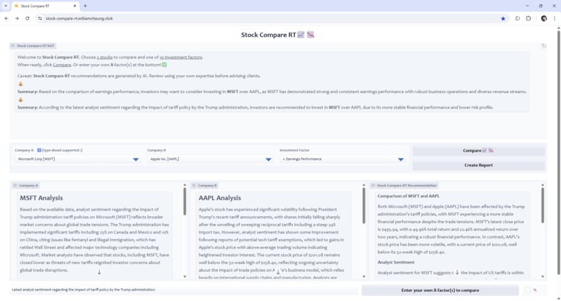 Stock Compare RT – screenshot 1