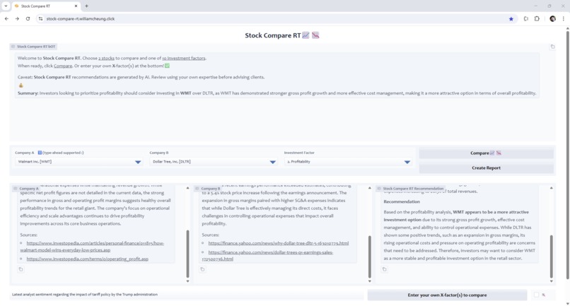 Stock Compare RT – screenshot 3