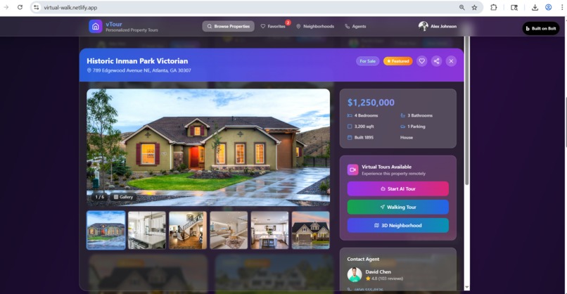 vTour : Personalized Property Tours with AI Technology – screenshot 3