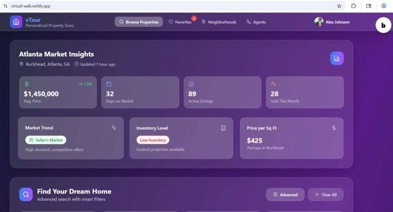 vTour : Personalized Property Tours with AI Technology – screenshot 1