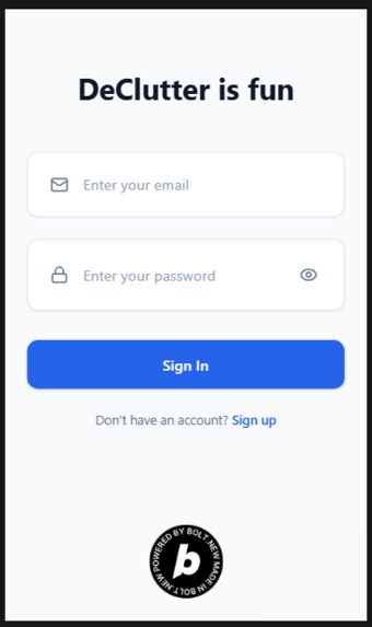 DeClutter MVP – screenshot 1