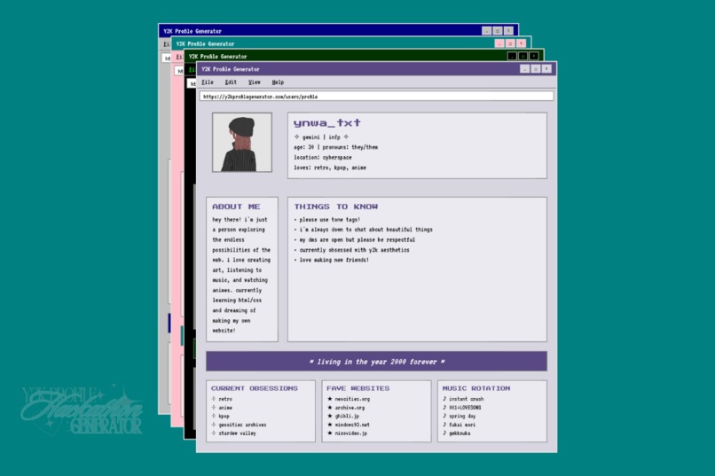 Y2K Profile Generator – screenshot 2