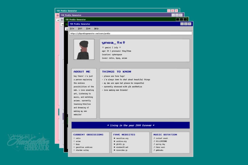 Y2K Profile Generator – screenshot 3