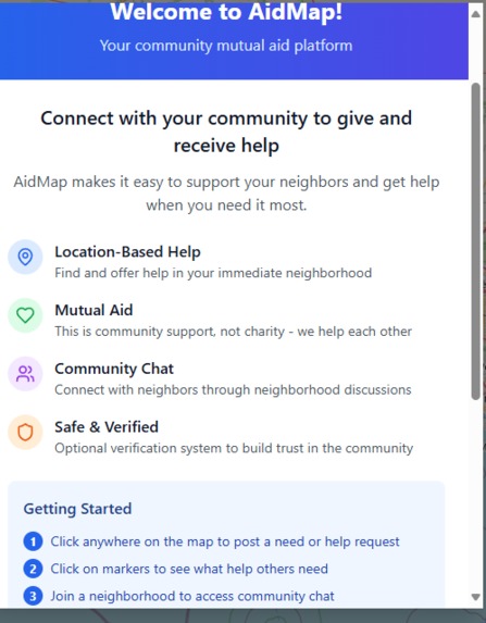 AidMap  – screenshot 1