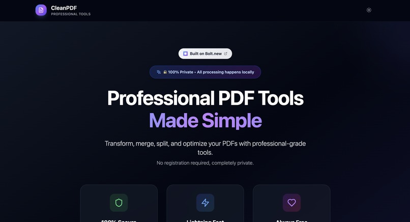CleanPDF – screenshot 1