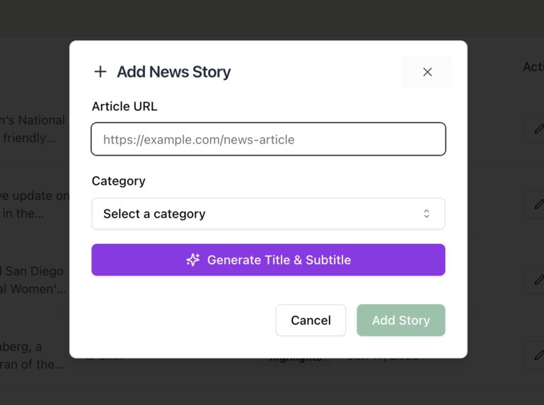 Admin Portal for Offsides – screenshot 2