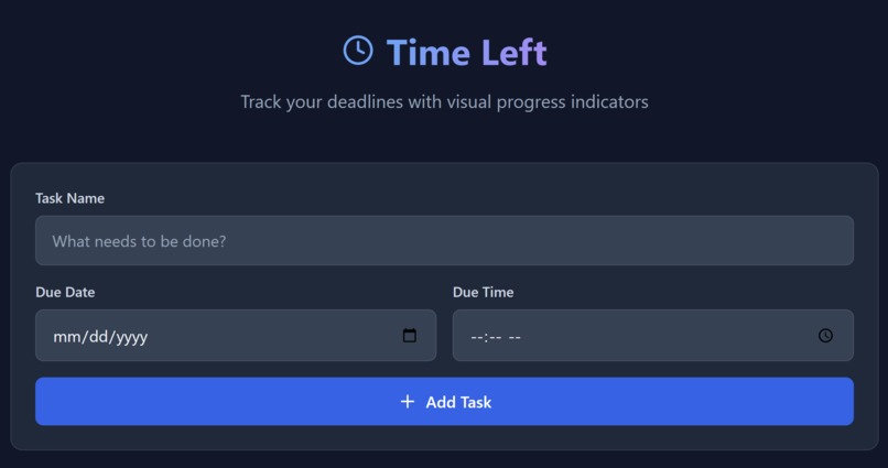 Time Left Deadline Tracker – screenshot 1