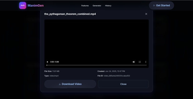 ManimGen – screenshot 1