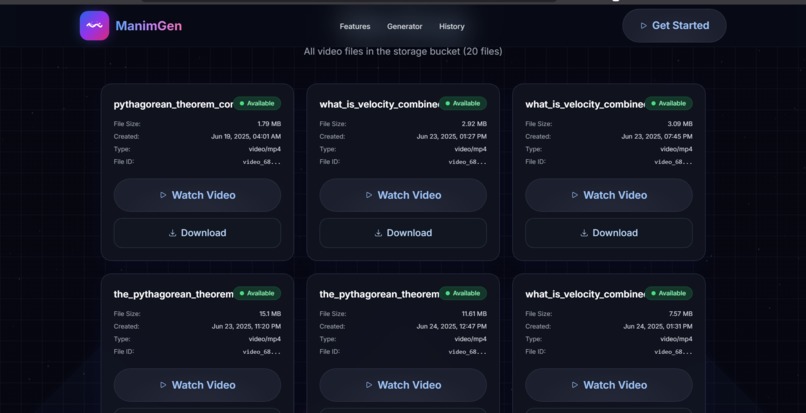ManimGen – screenshot 2
