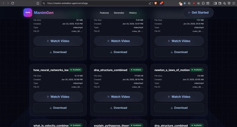ManimGen – screenshot 3