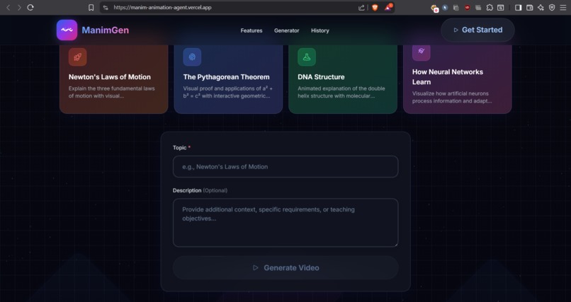 ManimGen – screenshot 4