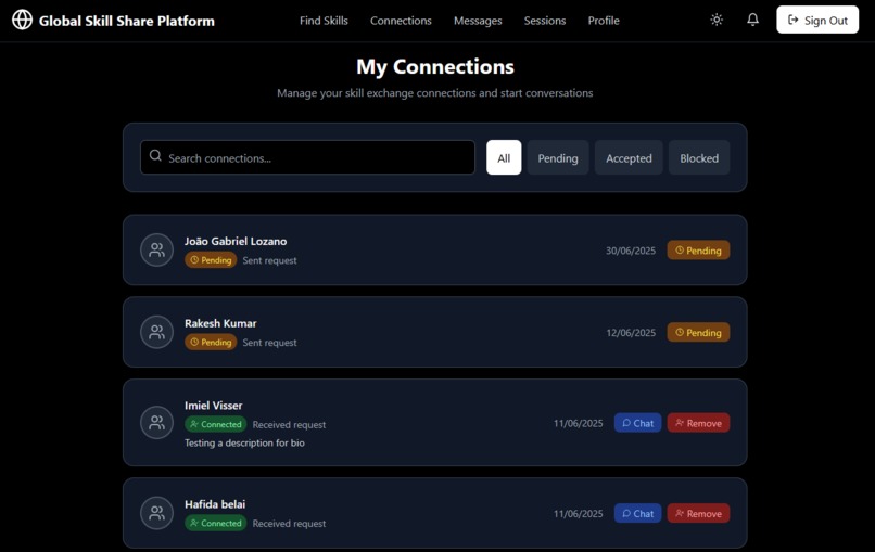 Global Skill Share Platform – screenshot 3