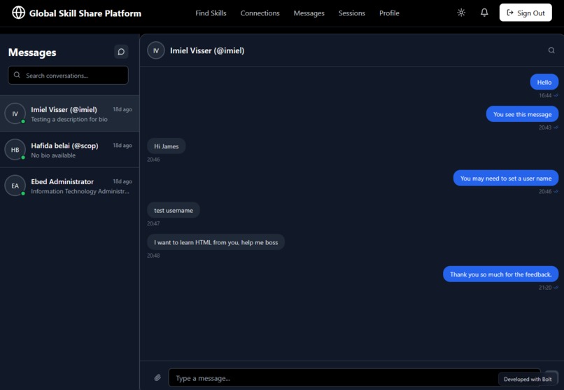 Global Skill Share Platform – screenshot 4