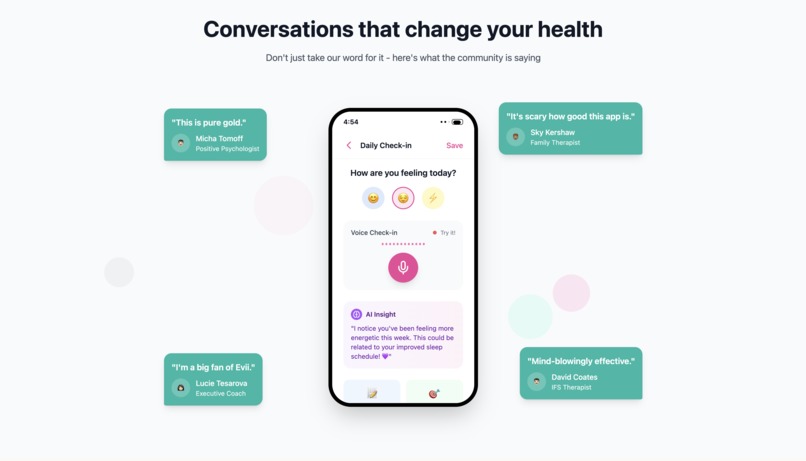 Evii is your daily AI voice coach that calls you every day. – screenshot 6