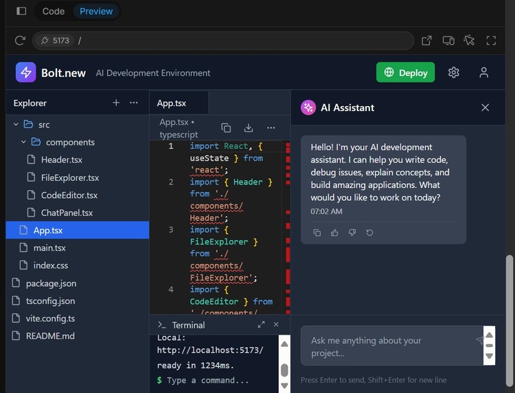 Bolt.new – screenshot 1
