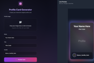 Profile Card Generator