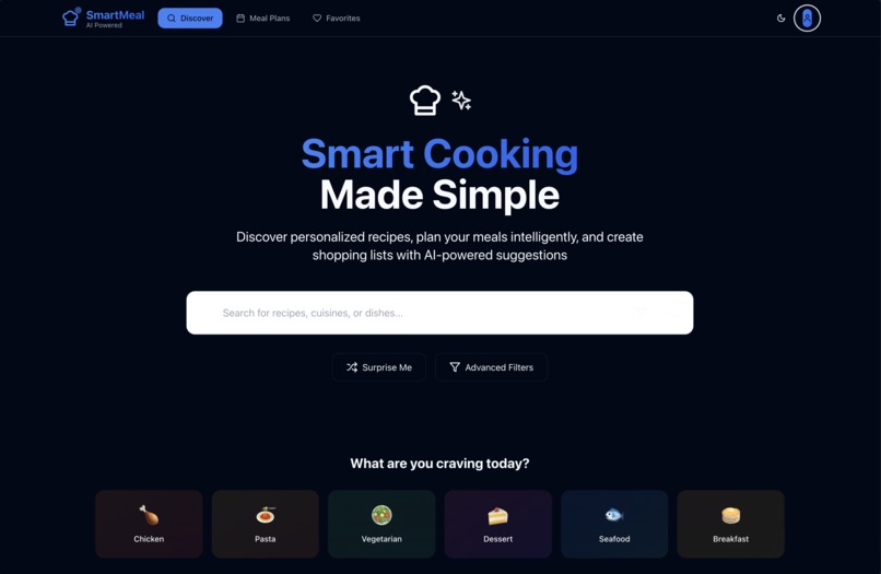 SmartMealPlanner – screenshot 1