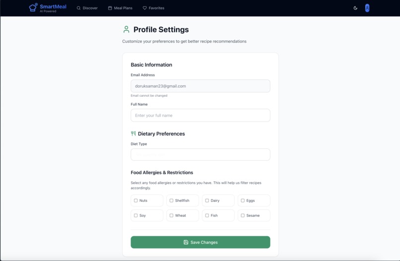 SmartMealPlanner – screenshot 4