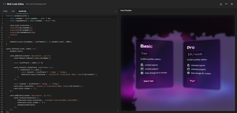 WLH One-Shot Challenge: Web Code Editor – screenshot 3