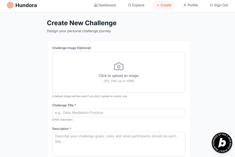 Hundora - focused space to build habits for 100 days. – screenshot 6