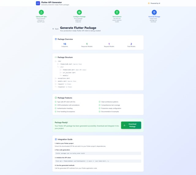 Flutter API Generator – screenshot 2