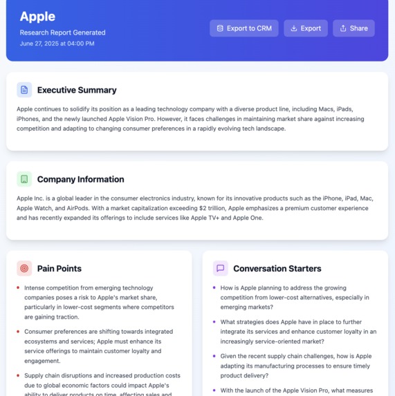 Glance Pre-Sales AI Agent – screenshot 4