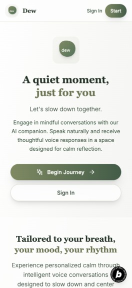 Dew - AI Meditation That Knows You – screenshot 1