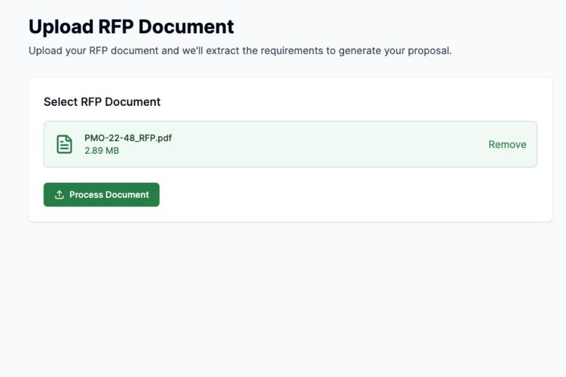 RFP Win Proposal Generator – screenshot 3