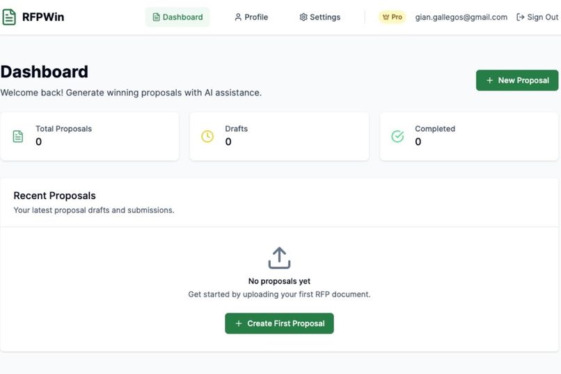 RFP Win Proposal Generator – screenshot 2