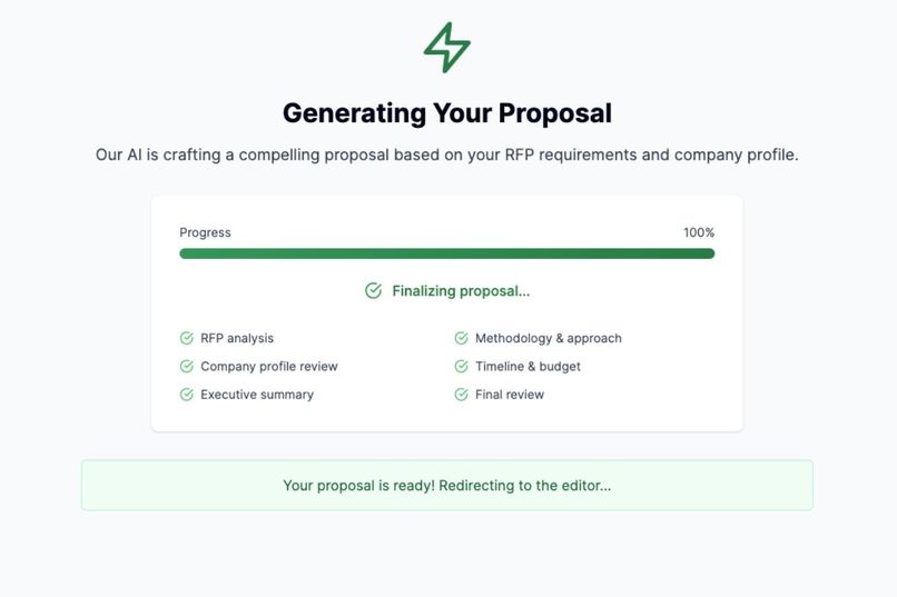 RFP Win Proposal Generator – screenshot 4