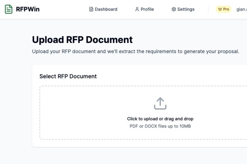 RFP Win Proposal Generator – screenshot 5
