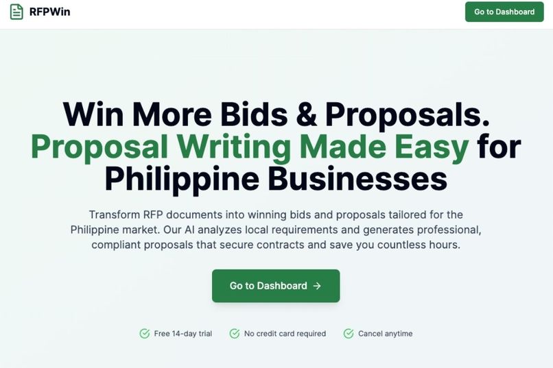 RFP Win Proposal Generator – screenshot 1