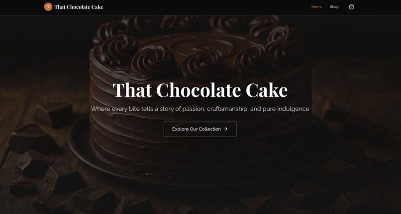 That Chocolate Cake – E-commerce Store – screenshot 1