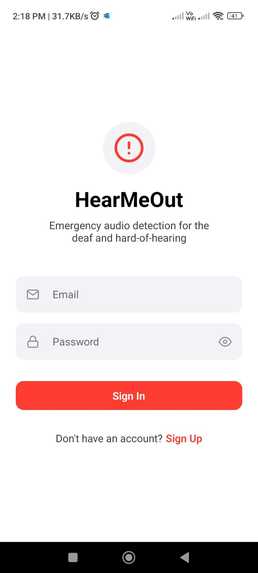 HearMeOut: Emergency Alerts for the Deaf – screenshot 2