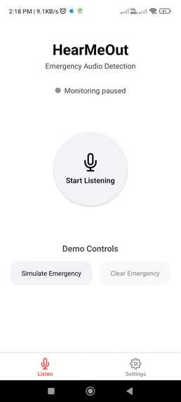 HearMeOut: Emergency Alerts for the Deaf – screenshot 4