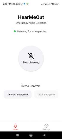 HearMeOut: Emergency Alerts for the Deaf – screenshot 5