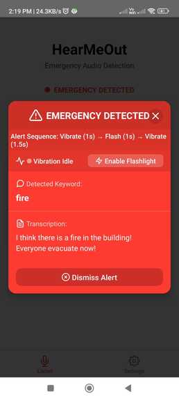 HearMeOut: Emergency Alerts for the Deaf – screenshot 8