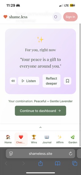 shame.less app – screenshot 5