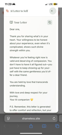 shame.less app – screenshot 6