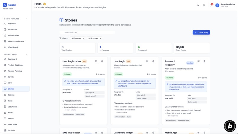 Kolabri: Where AI meets Agile for Product Management – screenshot 12