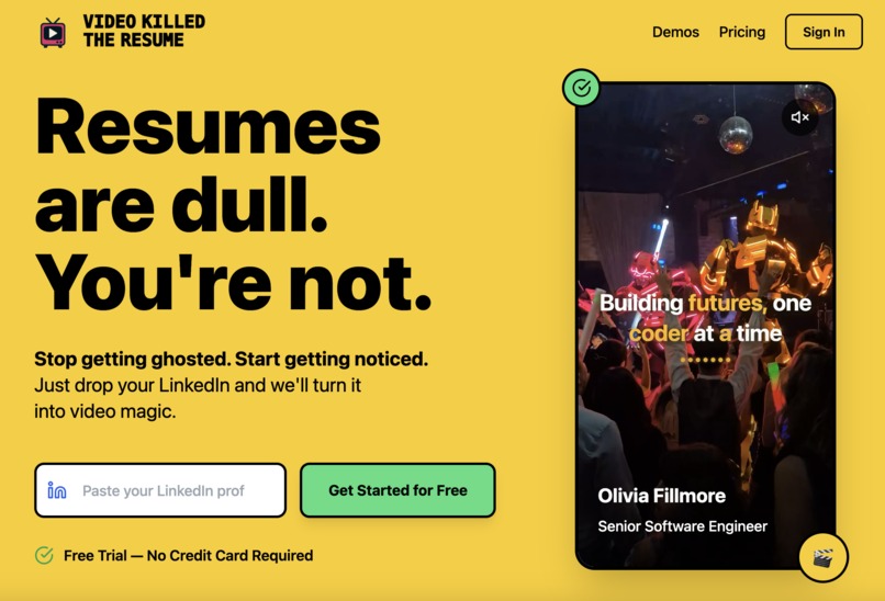 Video Killed The Resume – screenshot 1