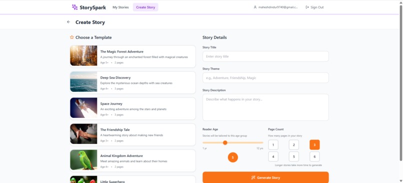 StorySpark – screenshot 3