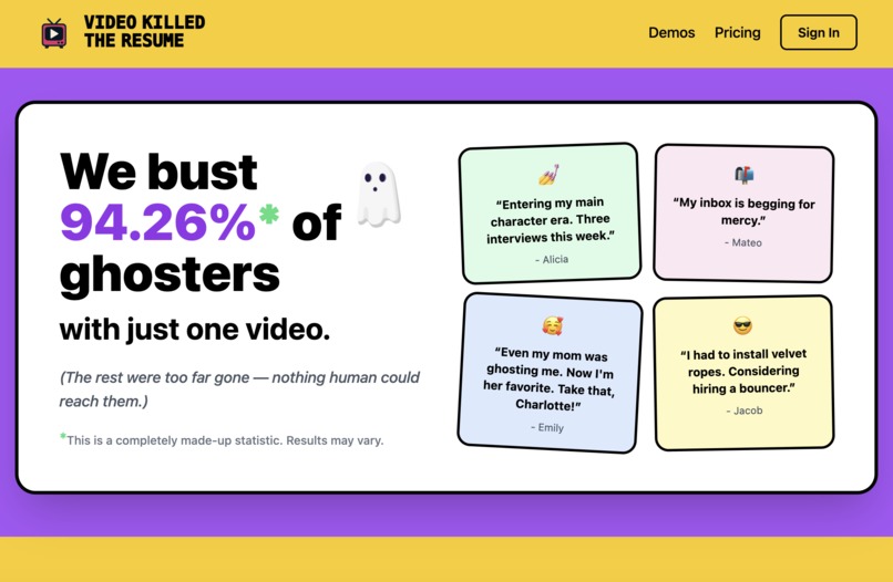 Video Killed The Resume – screenshot 2